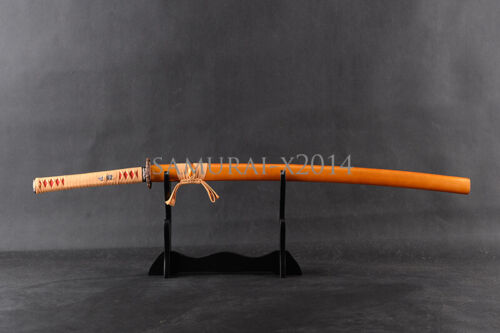 High carbon steel japanese samurai katana sword clay tempered real hamon blade - Picture 2 of 12