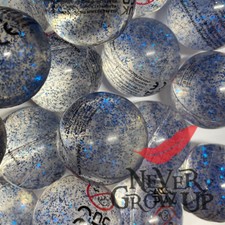 [NGU??] BLUE GILTTER  Bouncy Jet Balls  Party Bag Fillers Stocking Toy