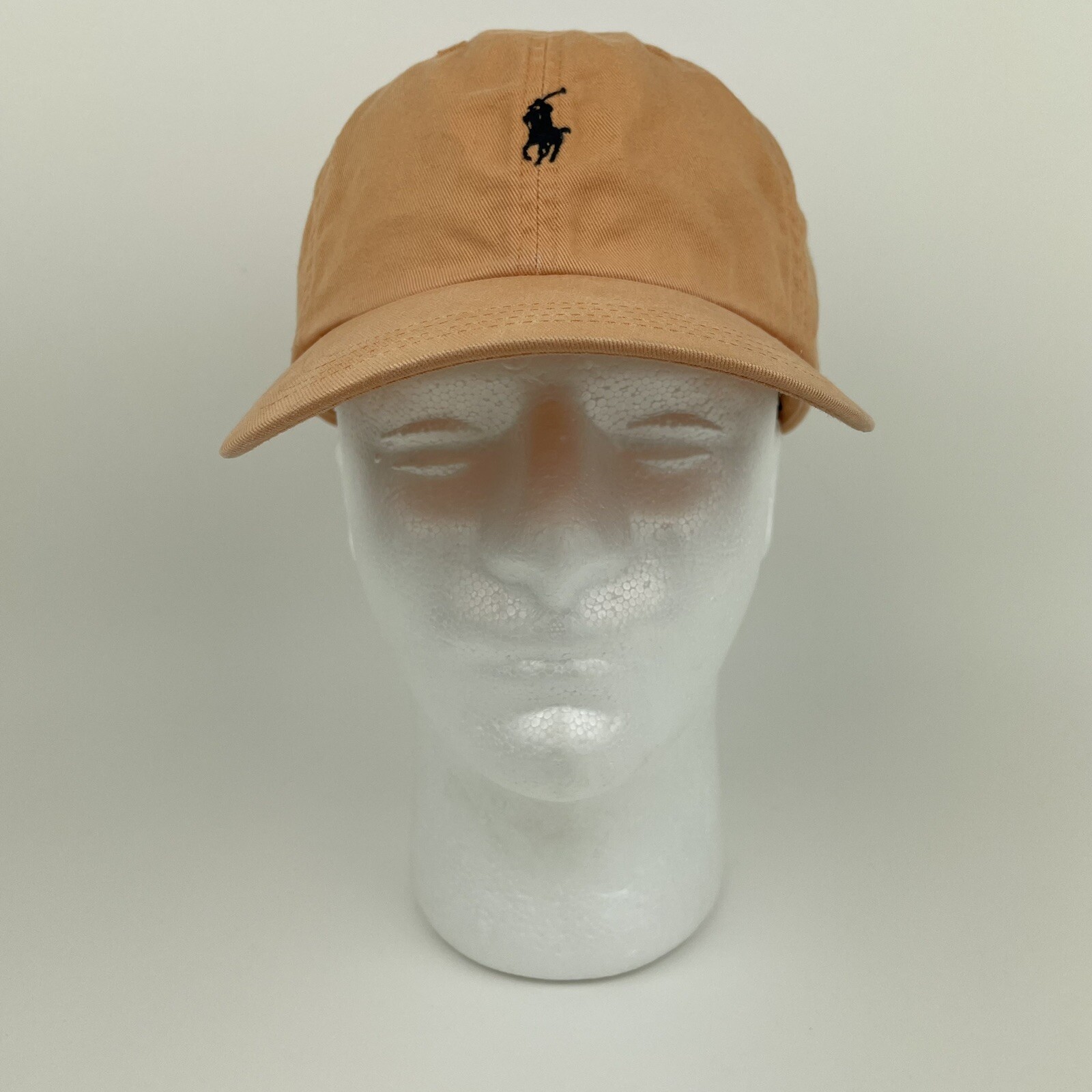 Polo Ralph Lauren cappello a sfera chino cotone arancione blu navy pony regolabile