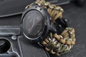 Garmin Watch Strap 6 6S 6X Pro 5 5S 5X 3, Military Paracord Garmin Watch  Band | eBay