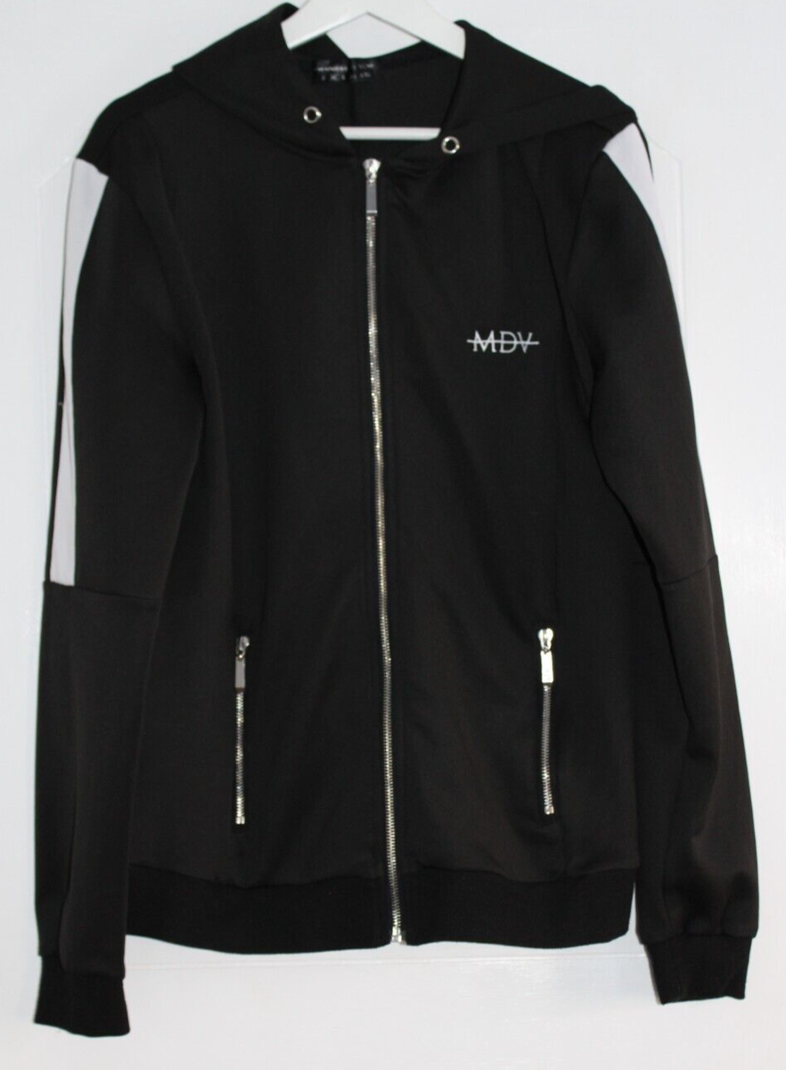MANIERE DE VOIR Hoodie MDV Black Full Zip Mens Medium M UK