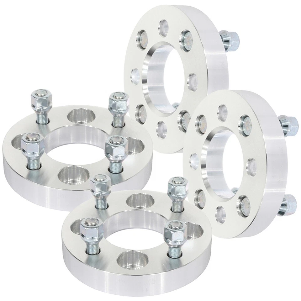 4pc 1" 4x100 to 4x108 12x1.5 studs wheel spacers For Toyota Yaris Chevrolet Aveo Foto 3 de 4