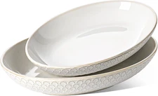 Serving Bowls, Large Oval Platters for Entertaining, Ceramic Serving Tray for Di