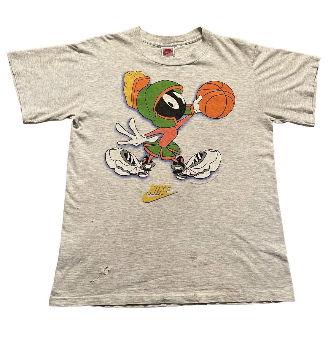 Vintage 93 Nike Air Jordan 8 Marvin Martian Shirt Looney Tunes