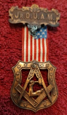Vintage JR.O.U.A.M. Order of United American Mechanics Medal