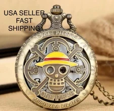 One Piece Pocket Watch - Straw Hat Pirates - Monkey D Luffy - Anime Steam Punk
