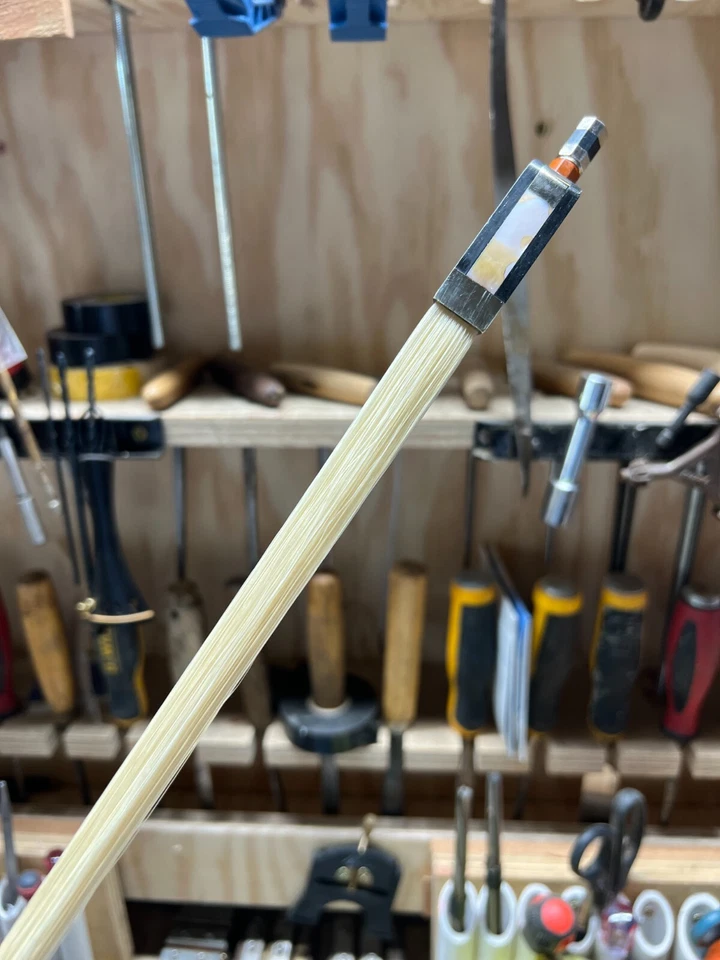 3/4 Cello Bow 3/4 Brazilwood stick Ebony Frog Straight US seller - Image 3 of 4