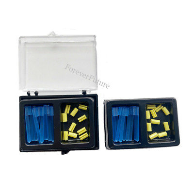 1-10Box Dental Blue Bar Yellow Clip Bolt Insert Overdenture Attachment