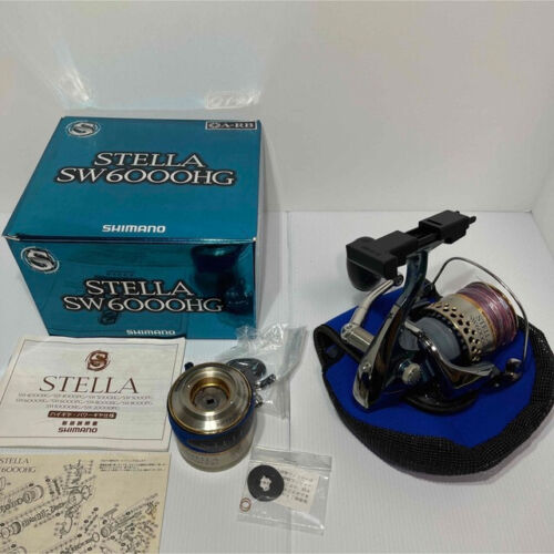 Shimano STELLA SW 6000HG Spinning Reel with Accessories From Japan  [Excellent++]
