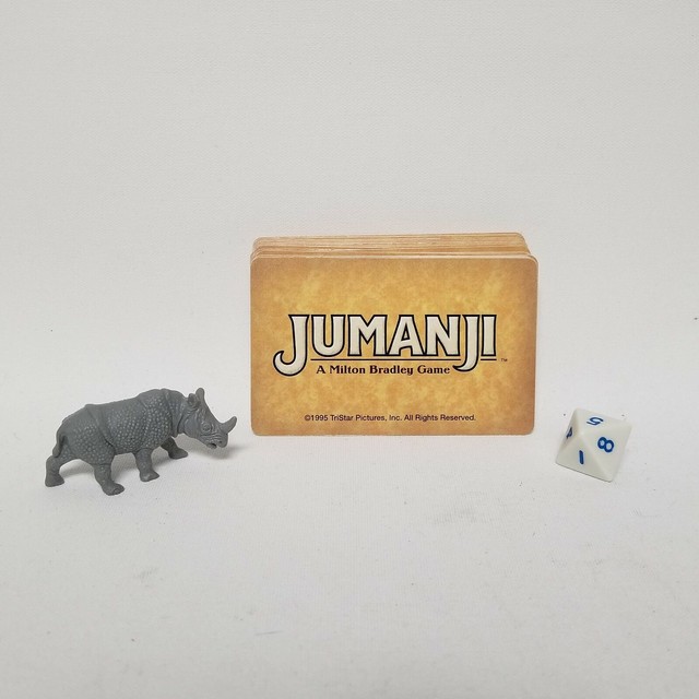 1995 Jumanji Board Game Replacement Parts 30 Danger Cards Rhino Number