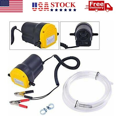 #ad 12V 60W Oil Diesel Fluid Pump Extractor Scavenge Oil Change Pump Transfer USA $18.99