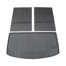 3pcs For Tesla Model Y Accessories 7-Seater Rear Trunk Mat W/backrest TPE Mats