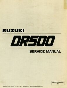 1981-1983 DR500 SP500 Suzuki Motorcycle Printed Service Manual | eBay