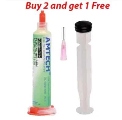 AMTECH NC-559-ASM Soldering Flux, LeadFree, 10ml Kit Gel Paste Grease UK STOCK