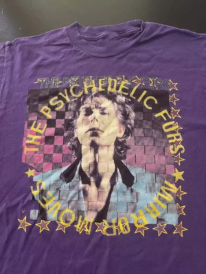 The Psychedelic Furs Band Mirror Moves Purple T Shirt Full Size S
