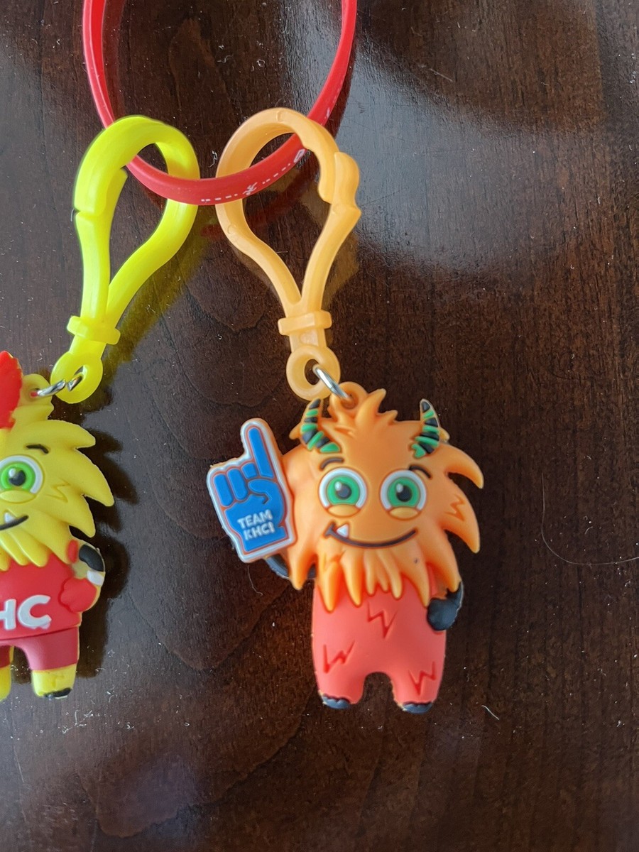 2 American Heart Association Kids Heart Challenge Keychain yellow