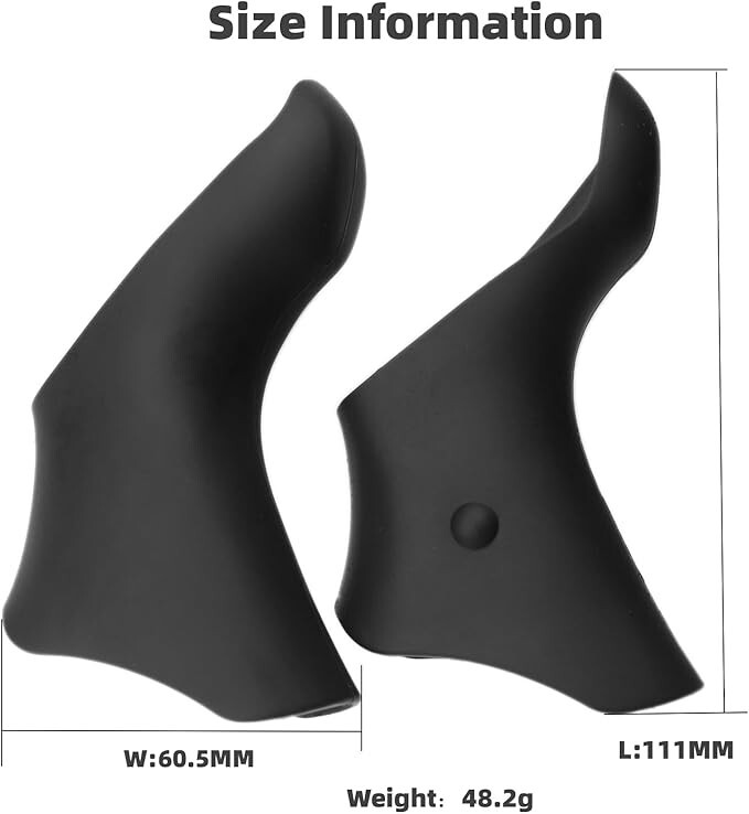 1 Paio Cappe Leve Freno Bici Nere Per Shimano ST5600/5601/6600 - Gomma S1769
