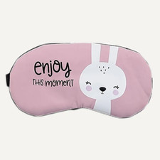 Fashion Eye Mask Sleep Mask - New - Bunny "Enjoy this Moment"