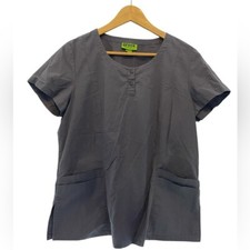 CROCS Medical Scrub Tops Shirt W/ Pockets Gray Women's Size Medium