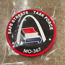 St. Louis, MO Safe Streets Task Force MO-367 Round PVC Rubber Souvenir Patch