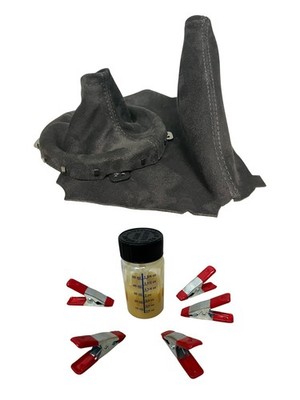 For Subaru BRZ SFR-S GT86 Manual Shift E-Brake Boot Black Suede W/ Glue & Clamps