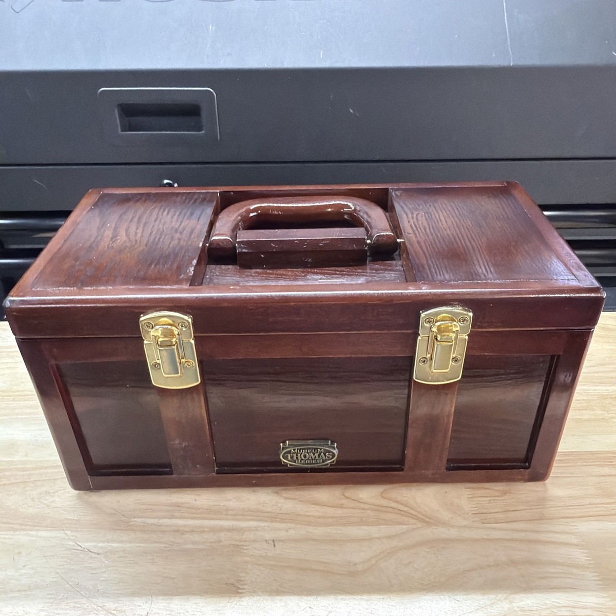 THOMAS MUSEUM SERIES WOOD TOOL BOX CHEST W/LIFT-OUT TRAY - THOMAS