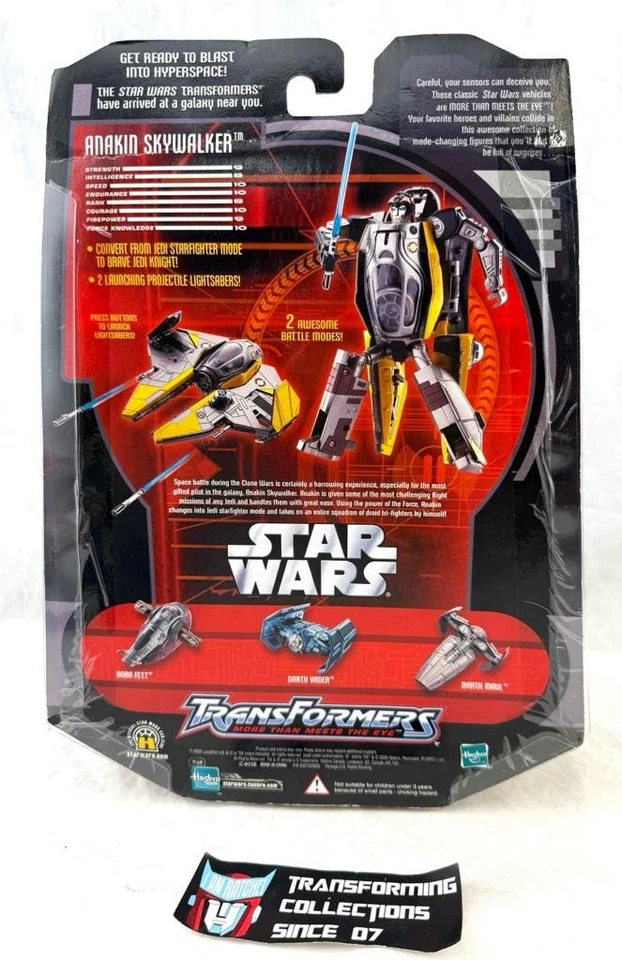 Transformers Star Wars Crossover Anakin Skywalker Jedi Starfighter MOSC - Image 2 of 2