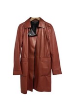 Vintage Red Leather Gucci Trench Coat - Great Condition