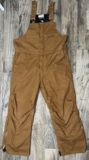 Walls Overalls MEns Size Extra Large Brown Canvas Quilt Lined Insulated Workwear