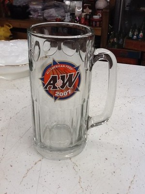 A & W Root Beer Seven inch Glass Mug Collectible All American Food 2007