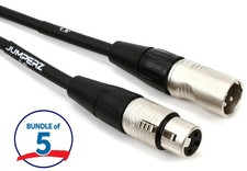 JUMPERZ JBM Blue Line Microphone Cable - 1.5 foot 5-pack 