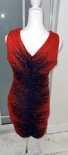 (8/B22Halston Heritage Fire Windlines Bodycon Dress, Size 8