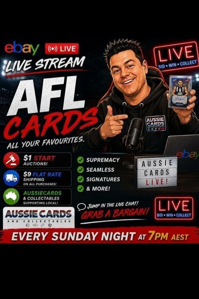 AFL CARD SINGLES - $1 START AUCTIONS