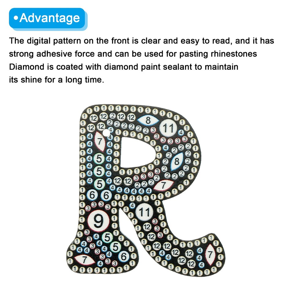 Diamond Art Keychains, 1 PCS Diamond Art Painting Letters Keychains, R ...