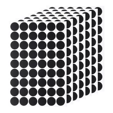 7 PCS Waterproof Self-Adhesive Screw Hole Stickers, 0.83" Black Screw Hole Cover