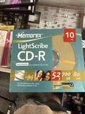 Memorex LightScribe CD-R 10 Pack 52X 700 MB 80 Minute Recordable for CD Writers