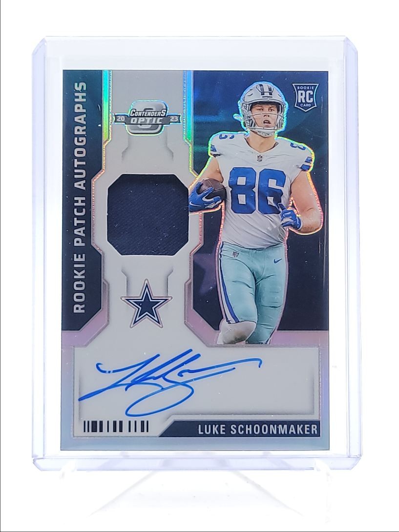 LUKE SCHOONMAKER 2023 CONTENDERS OPTIC RPA ROOKIE PATCH RC AUTO /75 Q4415