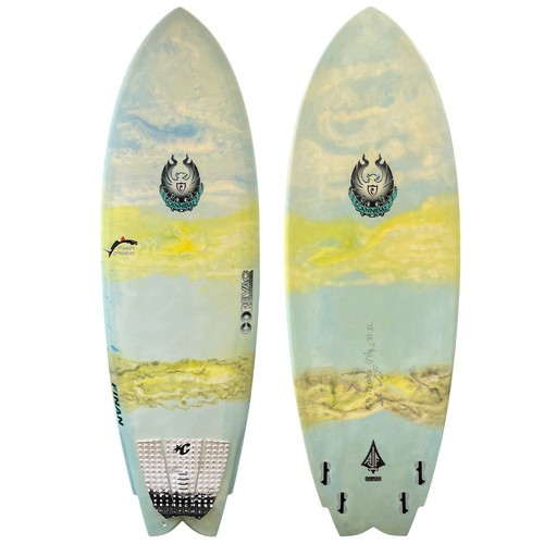 5'9" Cannibal "Fishplate" in Corevac tech - Lightly-Used Epoxy Quad Fish Surfboa