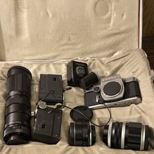 Sears TLS SLR Camera Kit Black Silver with 3 Lenses, Flashes, Slave Unit, Case