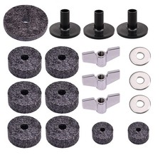 New 18pcs Cymbal Stand Felt Hi-Hat Clutch Cup Wing Nuts Sleeve Drum Set