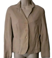 J Crew Cordoroy Short Blazer Jacket Womans Size PS Beige