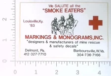 Vintage Markings & Monograms Barboursville West Virginia Coal Mine Sticker Decal