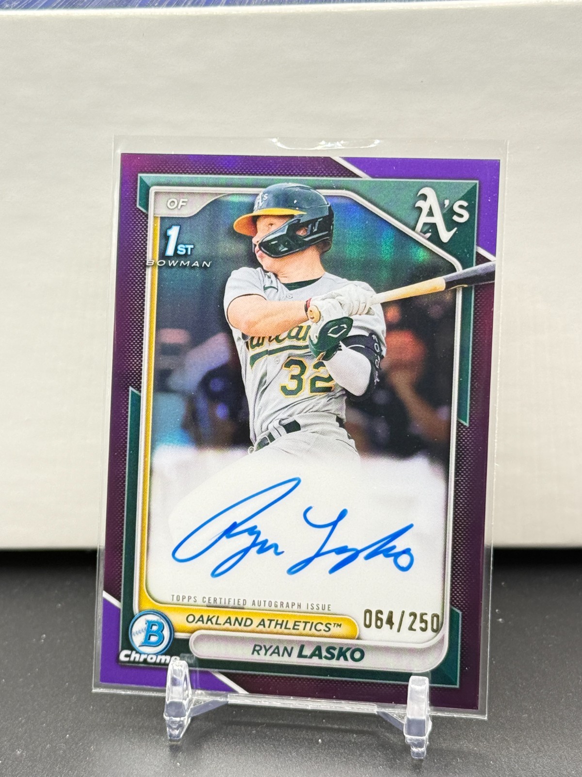 2024 Bowman Chrome Prospect Autographs Ryan Lasko Purple /250 #CPA-RLAS