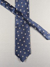 Robert Talbott Tie Navy Blue Feulard Best Of Class Silk 3.5x58 Inches USA