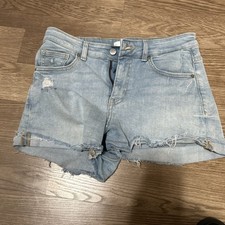 Women's H M Distressed Denim Jean Shorts - Size 8