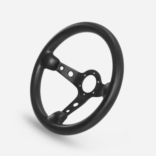 For Universal Fit D Type Matte Finish Carbon Fiber Steering Wheel Replacement - Foto 3 di 11