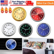 Dashboard Mini Car Clock Universal Miniature Analog Quartz Light Emitting Clock