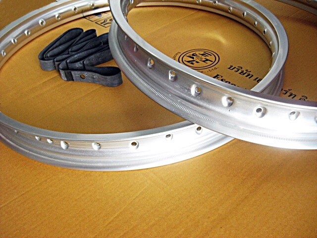 Fit KAWASAKI KE100 A5-A10 76-81 F&R ALLOY WHEEL RIM SET