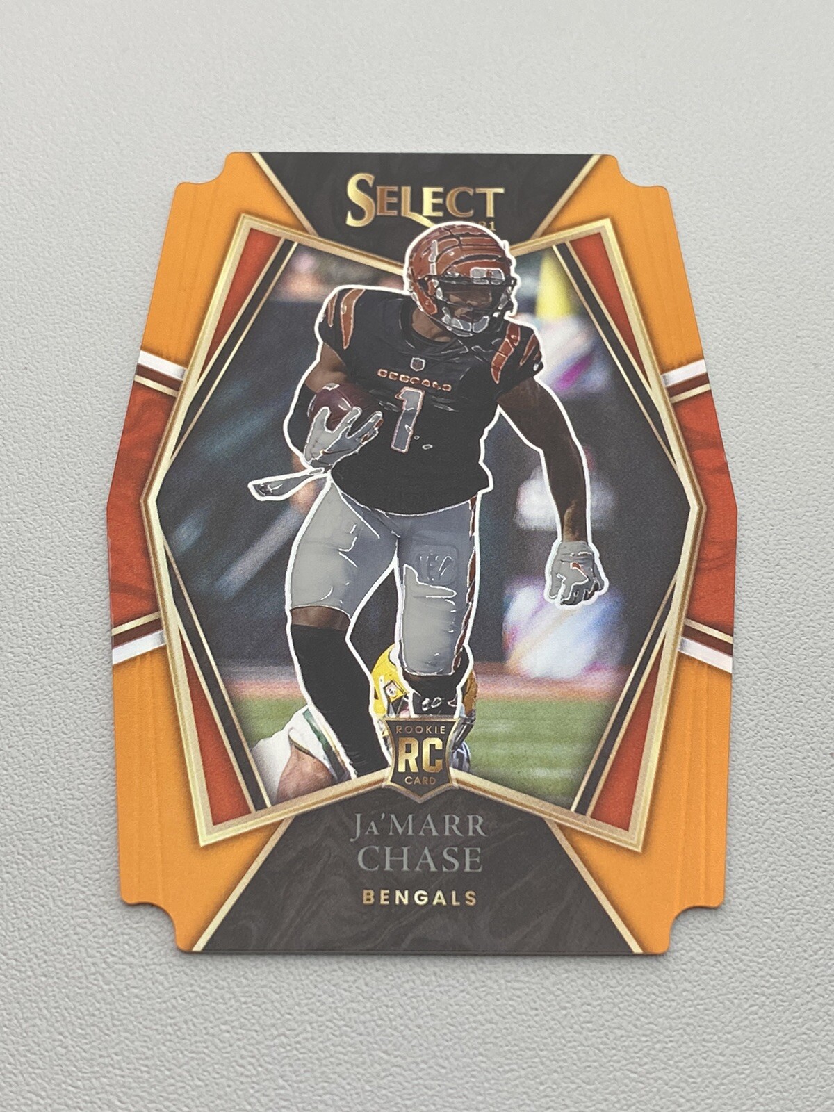 2021 Select Ja’Marr Chase #147 Orange Die Cut PRIZM /249 Rookie RC Bengals