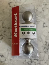 Kwikset Hall & Closet Door Knob - 92001-518 Brushed Nickel Round